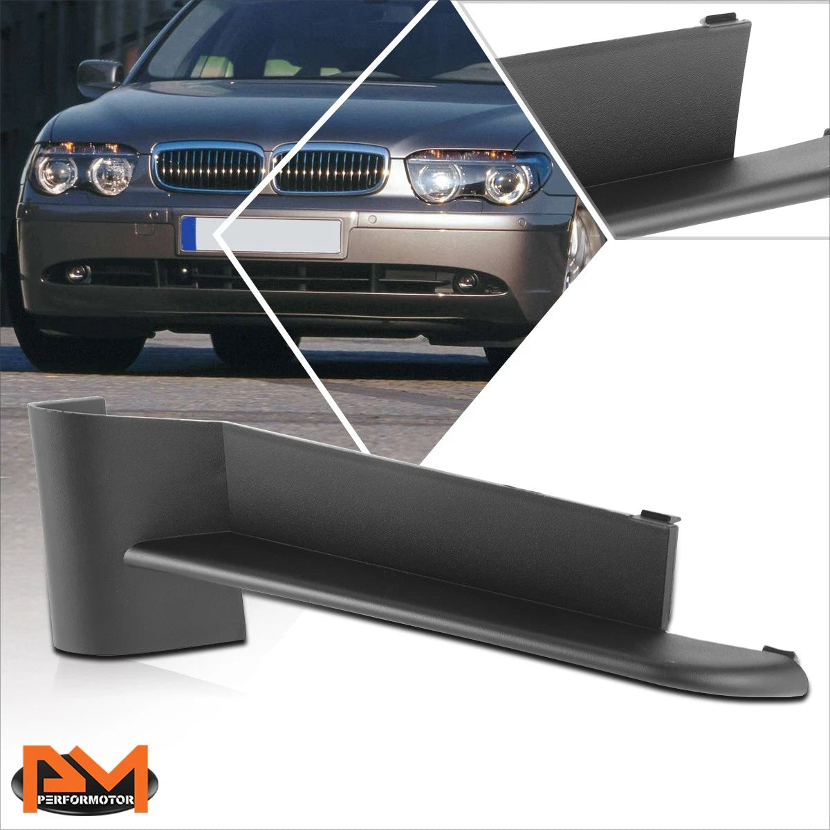 Fog Light Cover for BMW 745i 760i (2002–2005) Left Outer Black