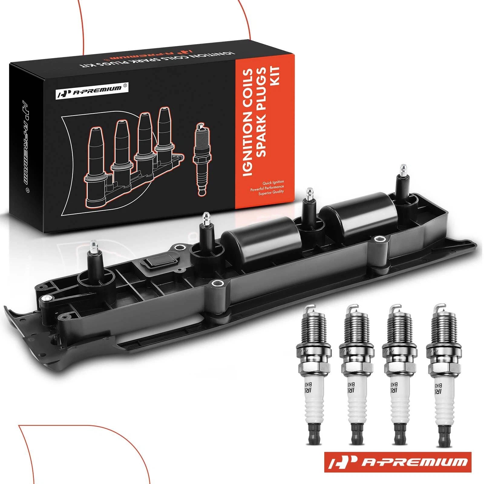 1x Ignition Coil & 4x Iridium Spark Plugs for Chevy Malibu (2004â2006)