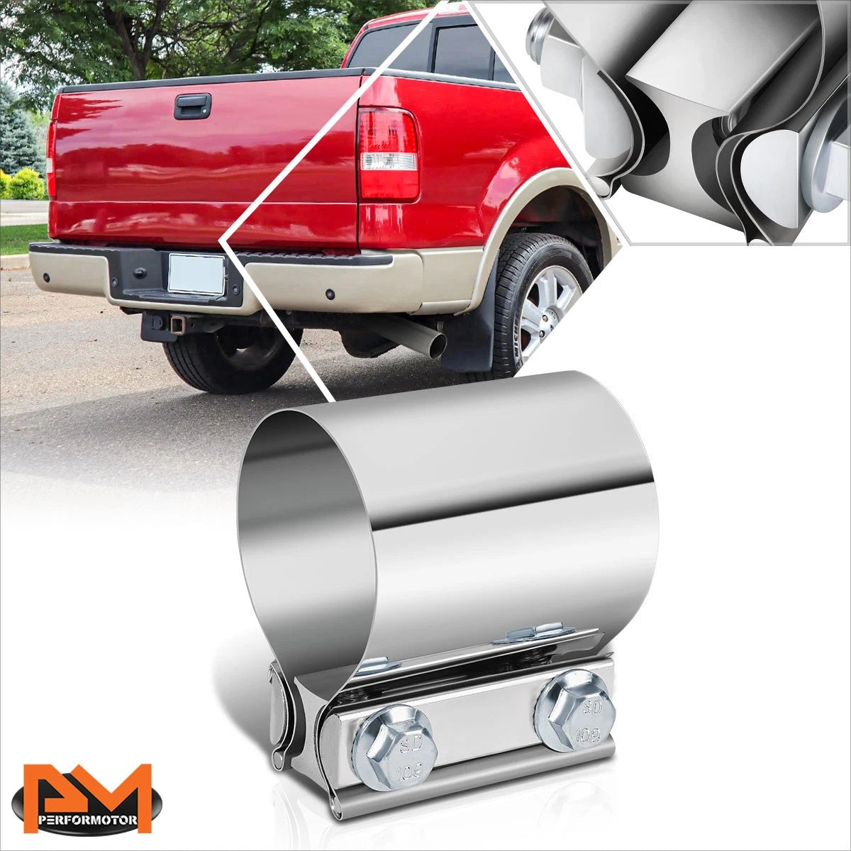 2.75" Stainless Steel Catback Exhaust Pipe Clamp for