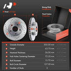 Front Drilled Brake Rotors & Pads for Jeep Grand Cherokee