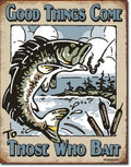 Vintage Replica Tin Metal Sign for Bass Fishing (1997)