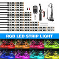 12Pcs RGB LED Waterproof Under Glow Light Strips for Motorcycle