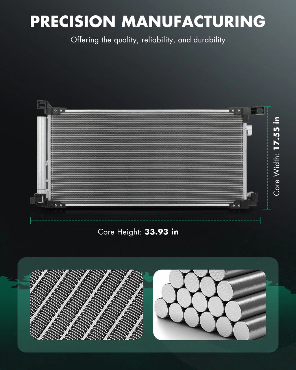 Aluminum AC Condenser for Toyota Corolla (2019–2023) Lexus UX200 (2019–2022)