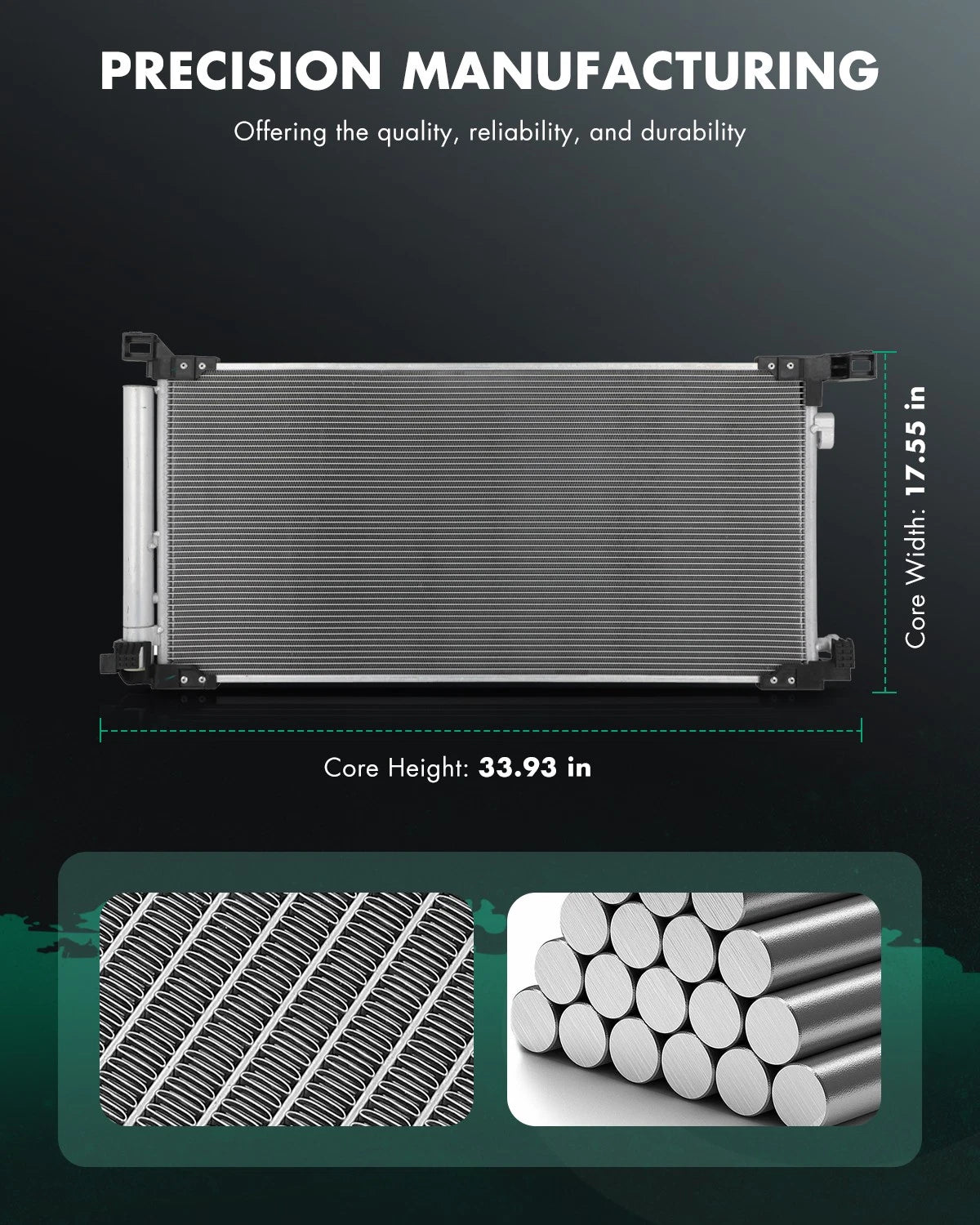 Aluminum AC Condenser for Toyota Corolla (2019–2023) Lexus UX200 (2019–2022)
