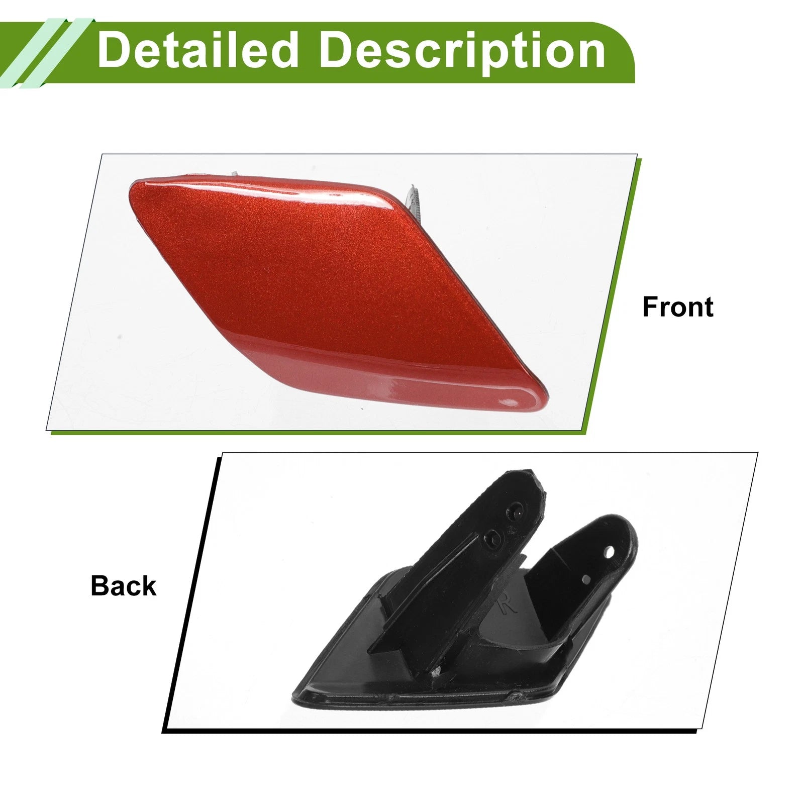 Front Right Washer Nozzle Cover Cap No. 51118060682 for BMW 428i (2014–2016) Red