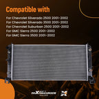 Radiator for Chevrolet GMC Sierra 2500 3500 (2001–2002) 52381413 CU2537 8012537