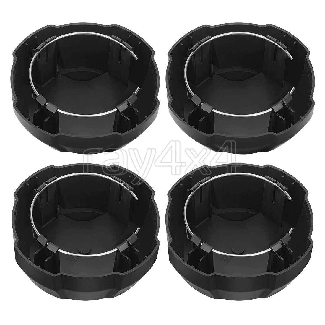 Set of 4 Matte Black Rim Caps for Polaris Ranger Crew SP 570 (2022–2025) 1524066-458