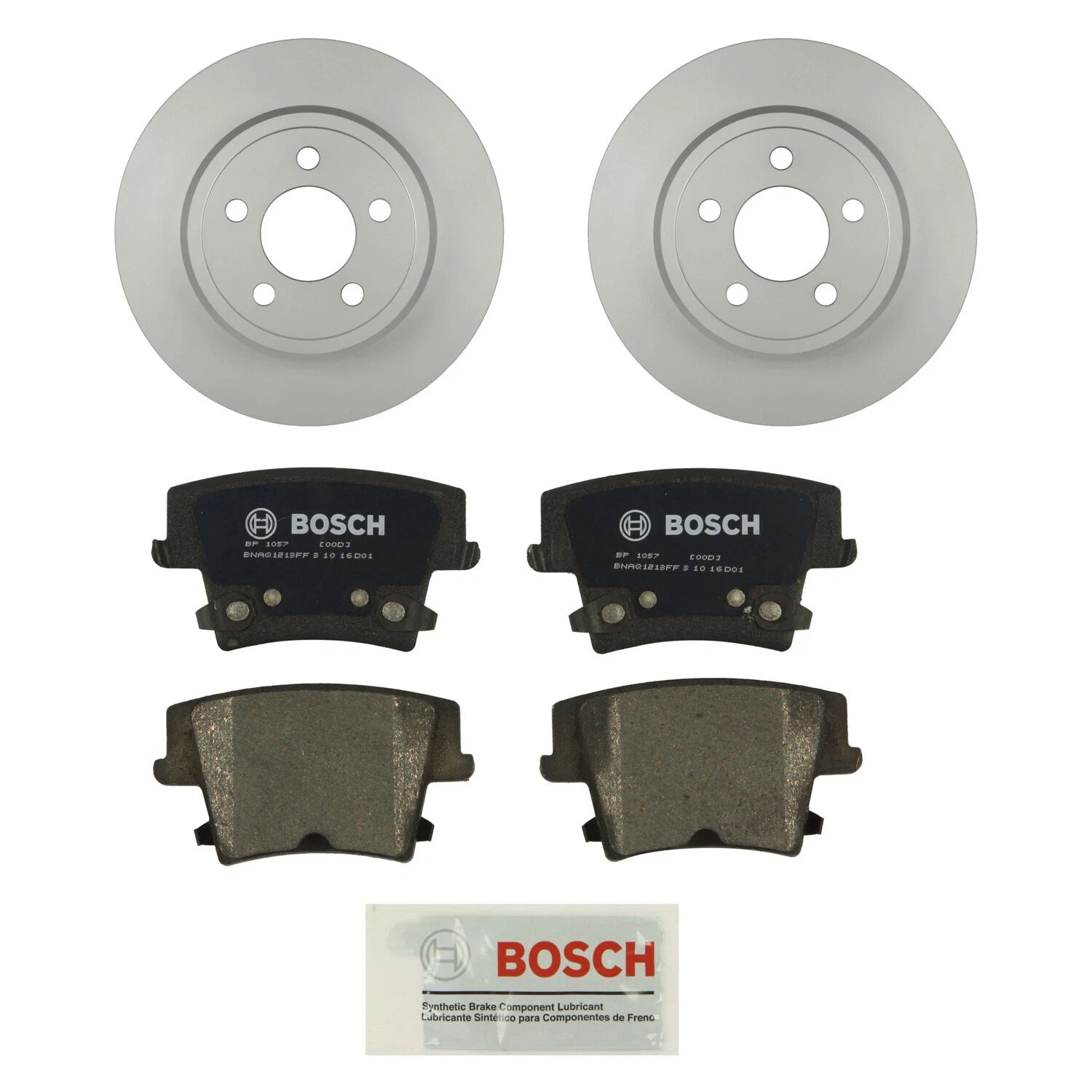 2X Bosch Rear Solid 320mm & Semi-Met Disc Brake Pads Kit for Chrysler Dodge