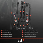 Set of 14 Control Arm Ball Joints & Sway Bar Links for Jeep Cherokee