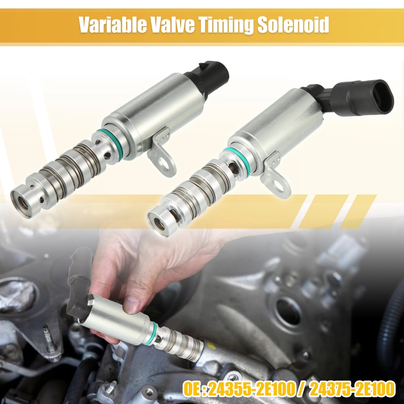 Engine Variable Timing Oil Control Solenoid Kit 24355-2E100 for Hyundai Kona (2018–2023)
