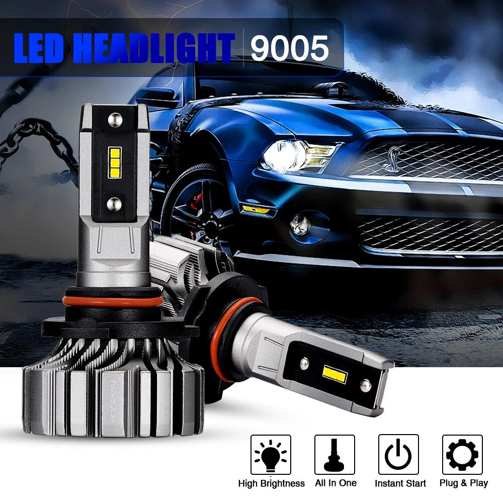 2X 9005 HB3 LED Headlight Bulbs Kit for