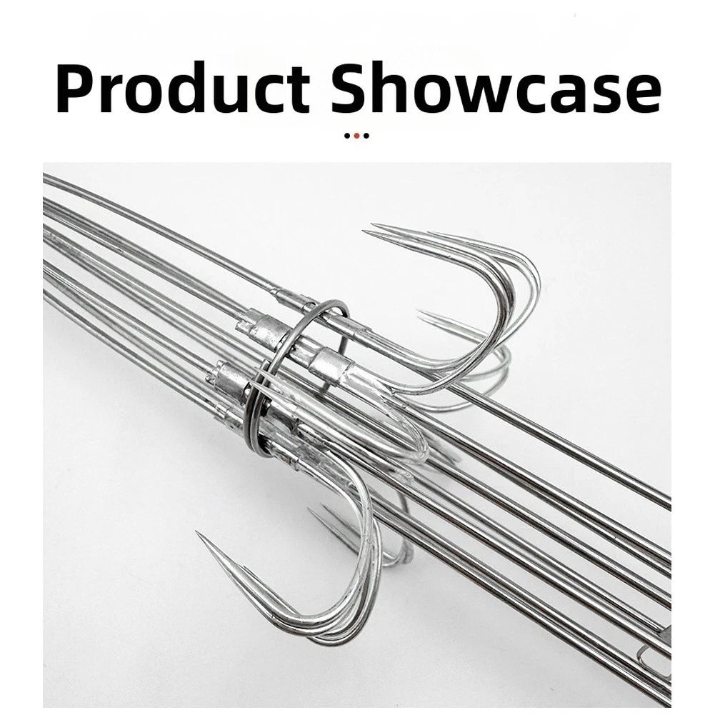 8 Claw Squid Hook Umbrella Style Double Layer Stainless Steel Sea Gear
