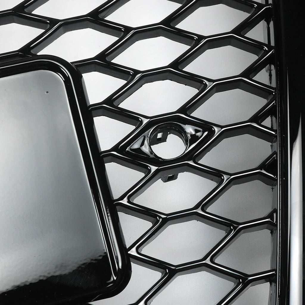 Honeycomb Mesh Sport RSQ5 Style Hex Grill Gloss Black for Audi Q5 (2013–2017)