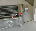 Universal Intercooler 550x230x50mm & 2.25" Aluminum Piping & Black Hose Kit