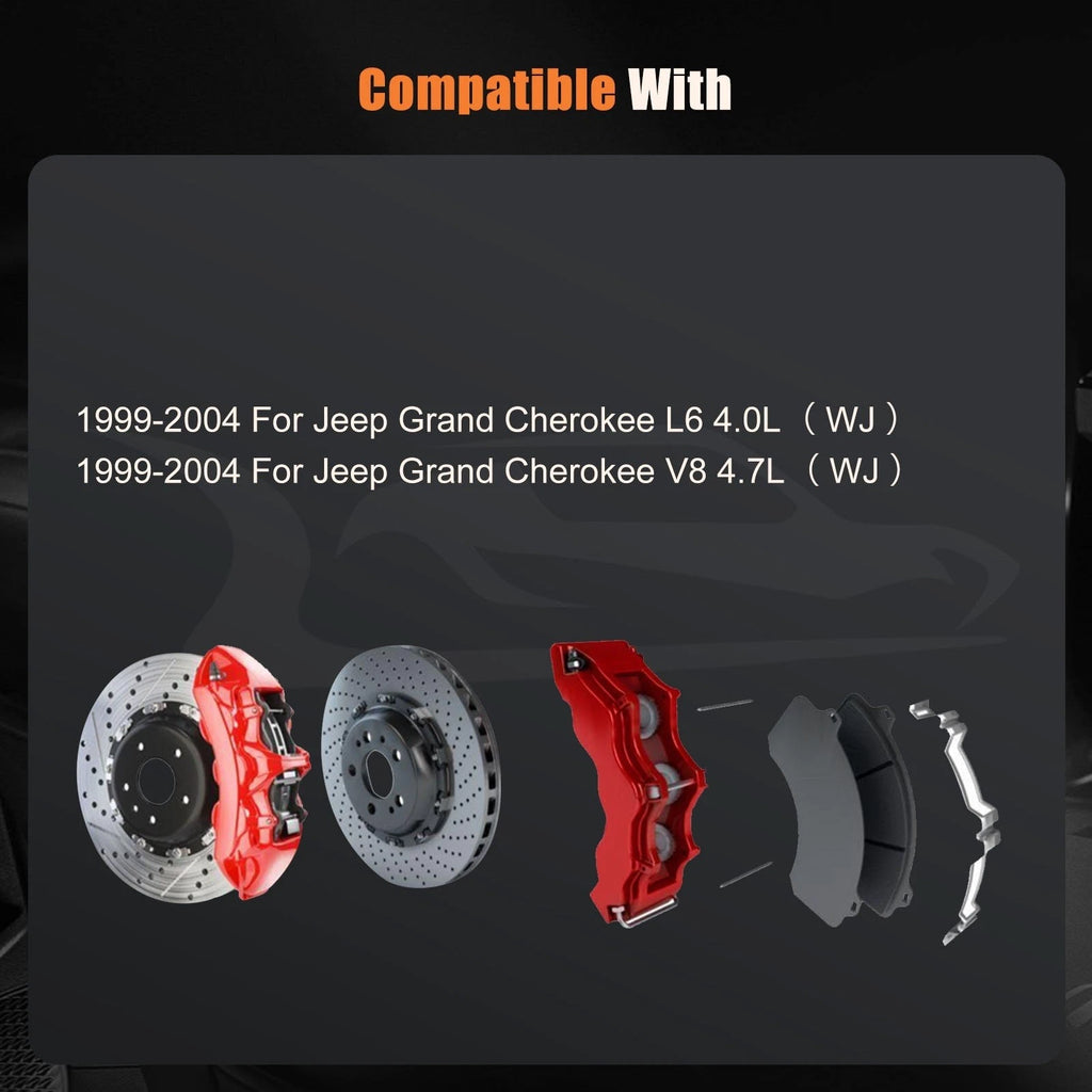 Pair Rear Brake Calipers for Jeep Grand Cherokee (1999–2004)