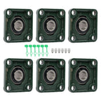 Set of 6 Pillow Block Square Flange Bearings for Make Model (YYYY–YYYY)