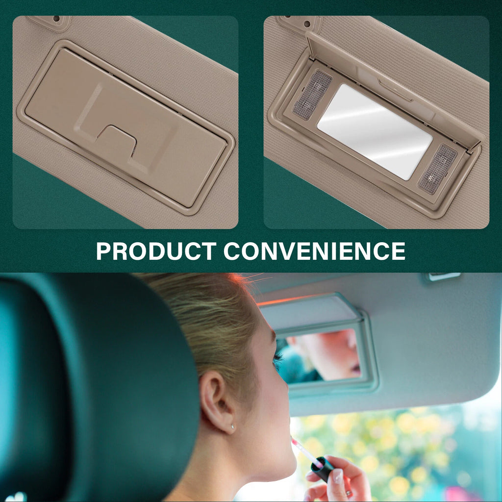 Sun Visor for Nissan Murano (2006–2008) Beige Left Driver Side W/Lamp 96401-CC22B