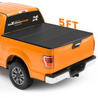 Tri-Fold Black Hard Tonneau Cover for Nissan Frontier (2005-2026) 5ft Bed