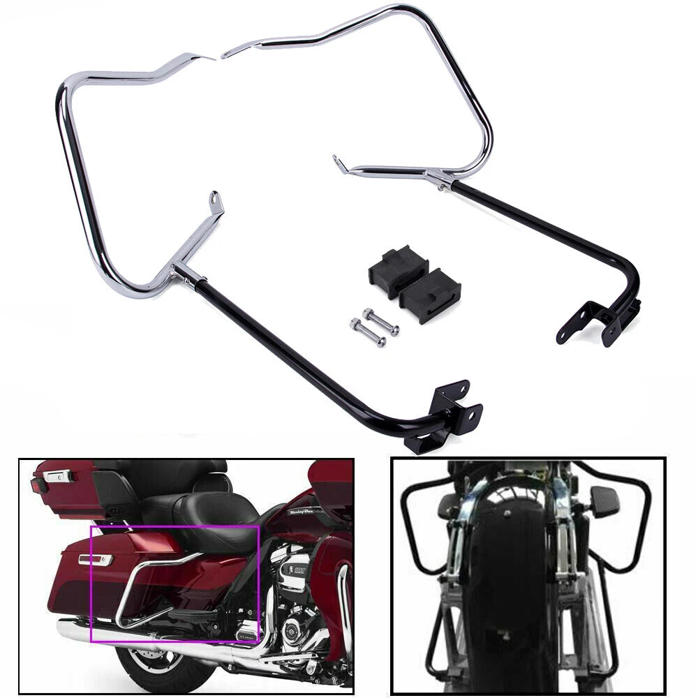 Saddlebag Bracket Guards Support Bar for Harley Touring Street Glide (2014–2024)