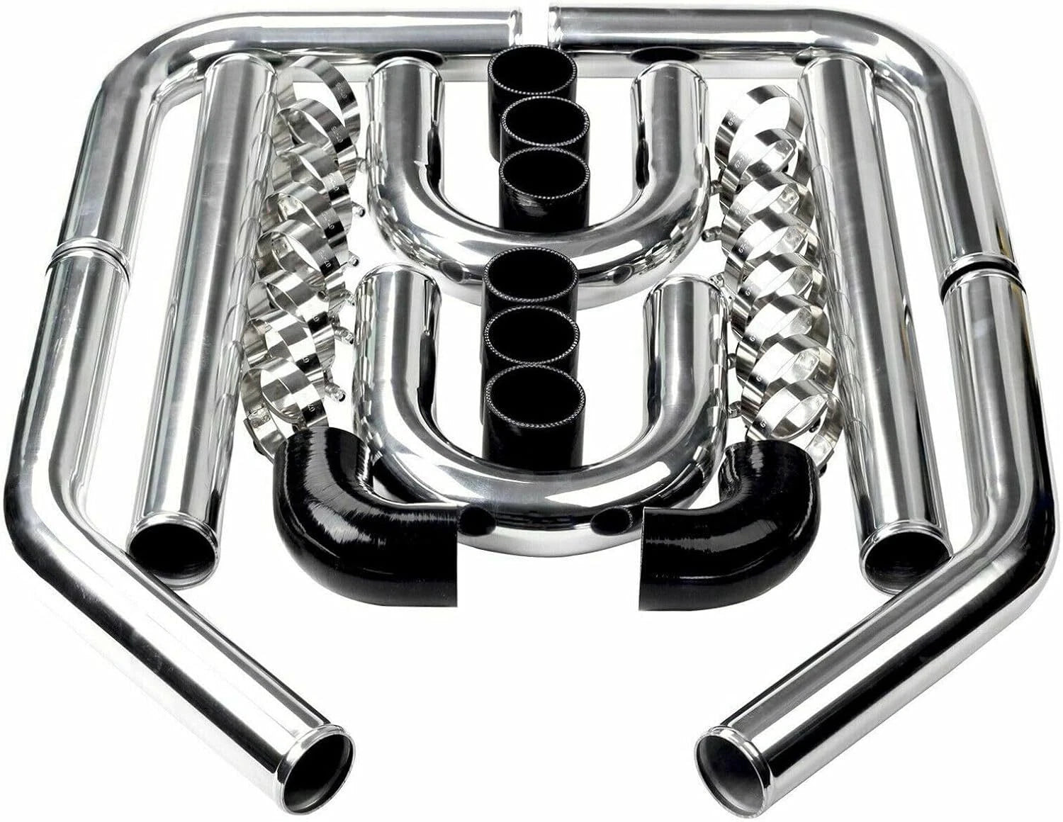 2 Inch Universal Turbo Intercooler Piping Kit with Silicone Coupler & Clamps
