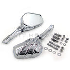 Skull Mirror 10mm 8mm for Yamaha Road Star Vmax Vstar 1700 Warrior Virago Chrome