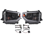 2X Black LED Headlights for Toyota Tundra TRD Sport & Pro (2018–2021)