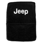 Black Protective Cloth Console Cover for 2007-2010 Jeep Wrangler [Jeep Logotype]