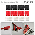 10 Pair Red Black 30 Amp 600V Anderson Plug Marine Power Connector