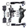 Set of 6 Front Lower Ball Joints & Outer Tie Rod Ends for Toyota Sequoia Tundra (2001–2002)