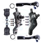 Set of 6 Front Lower Ball Joints & Outer Tie Rod Ends for Toyota Sequoia Tundra (2001–2002)