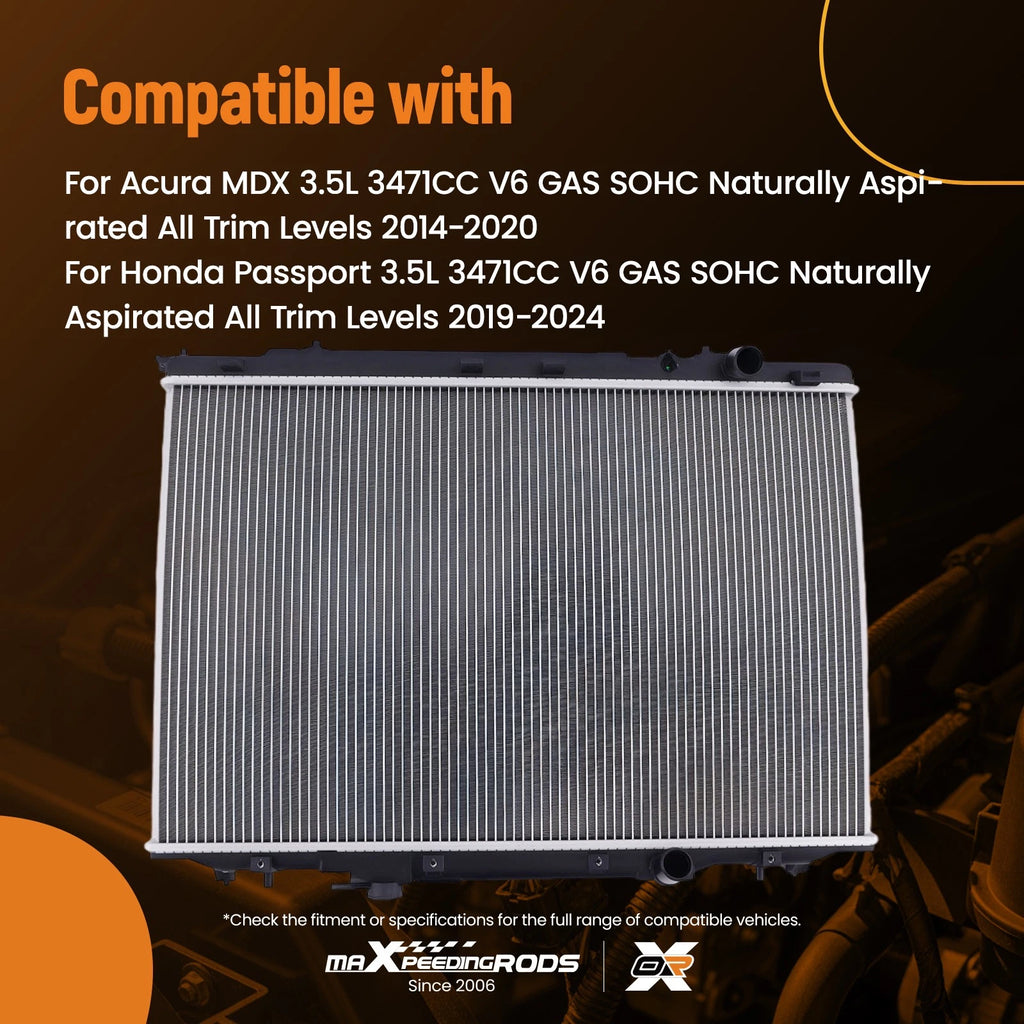 Aluminum Cooling Radiator for Honda Ridgeline Pilot (2016–2024)