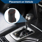 Gear Shift Knob Cover for Chevrolet Malibu (2016–2020) Black Carbon Fiber Red