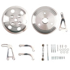 Engine Drive Pulley Set for Chevy 283-350 (1963–1987) Long Water Pump