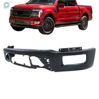 Front Bumper Face Bar Steel for Ford F-150 (2024–2025) Black Without Sensor Holes