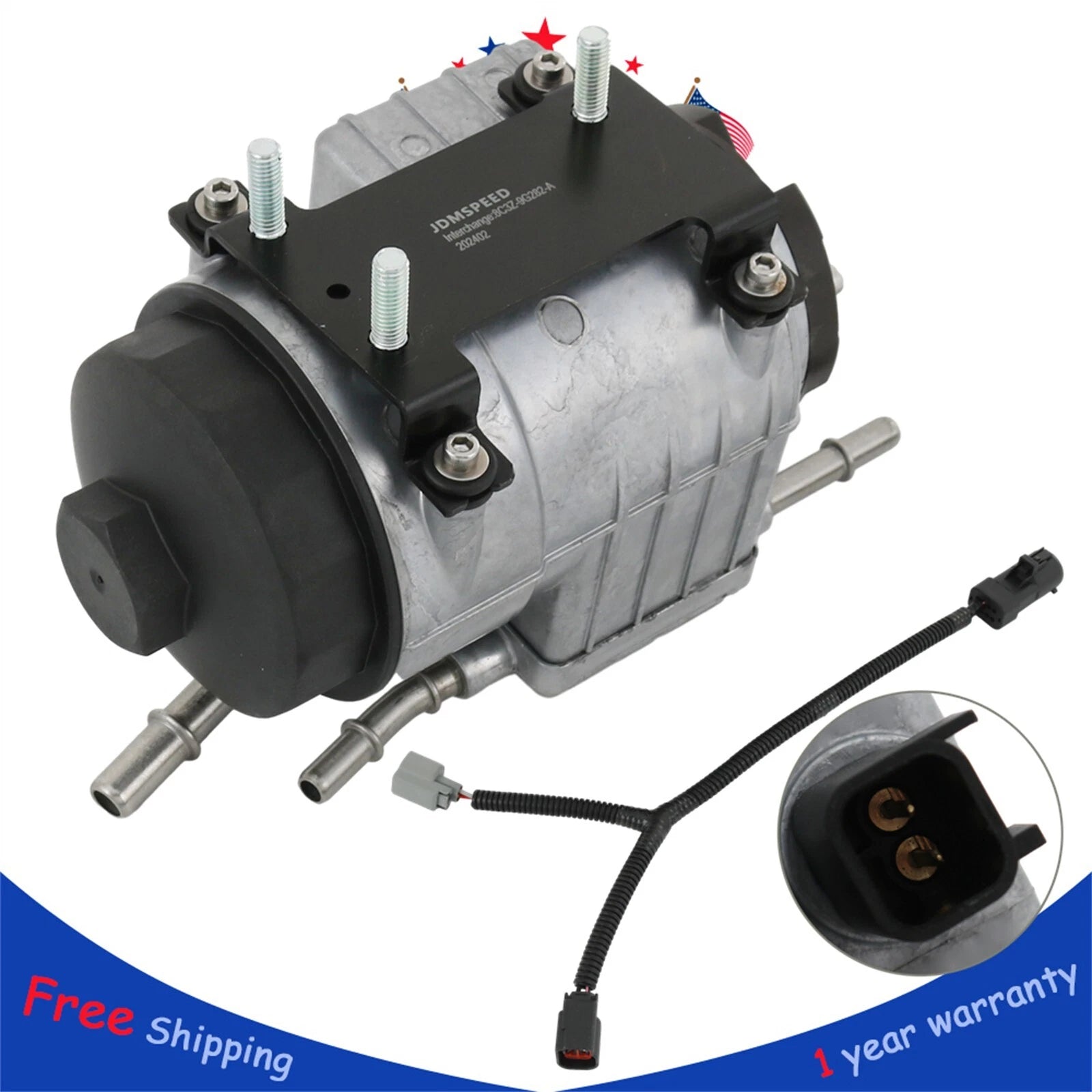 In-Line Diesel Fuel Pump & Filter for Ford F-250 F-450 F-350 (2008–2010)