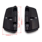 Black Hana Square Passenger Footboard for Harley Touring Road King (1986–2019)