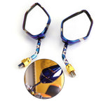 Rearview Side Mirrors 10mm M10 for Motorcycle Scooter Cruiser Chopper