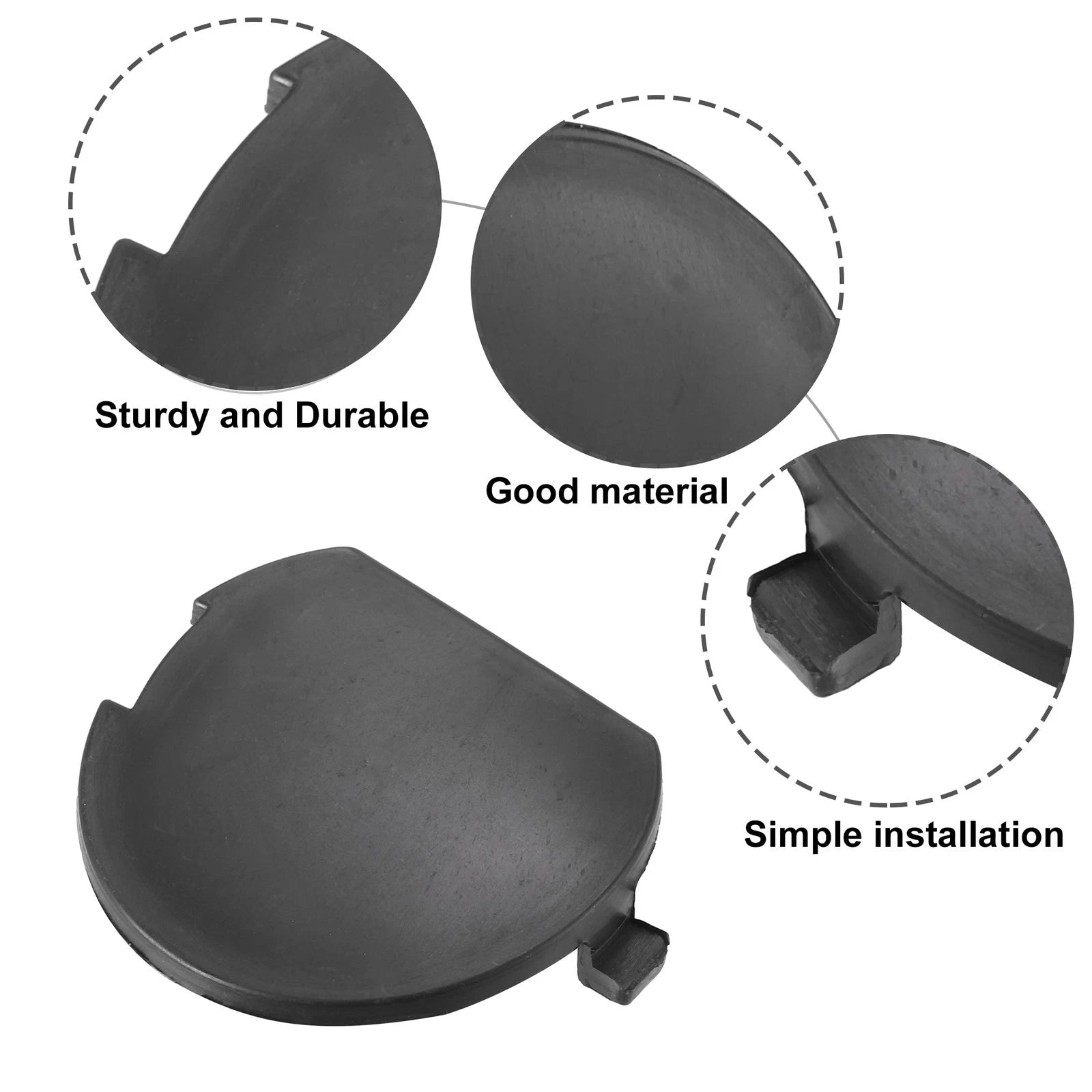 Tow Eye Hook Cover Cap for Mazda 3 Axela (2014–2016) - Black 1pc