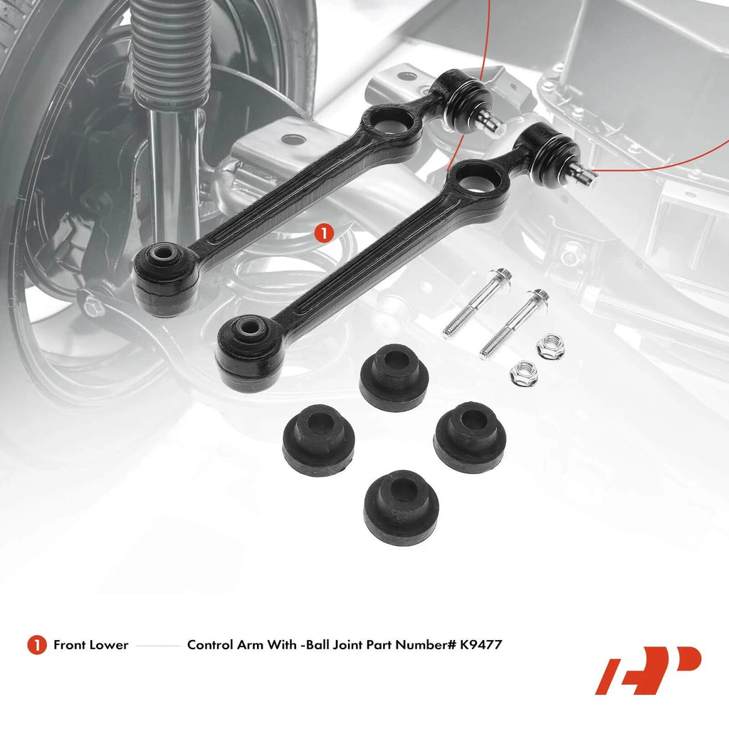 2X Front Lower Control Arm with Ball Joint for Ford Festiva (1988-1993)