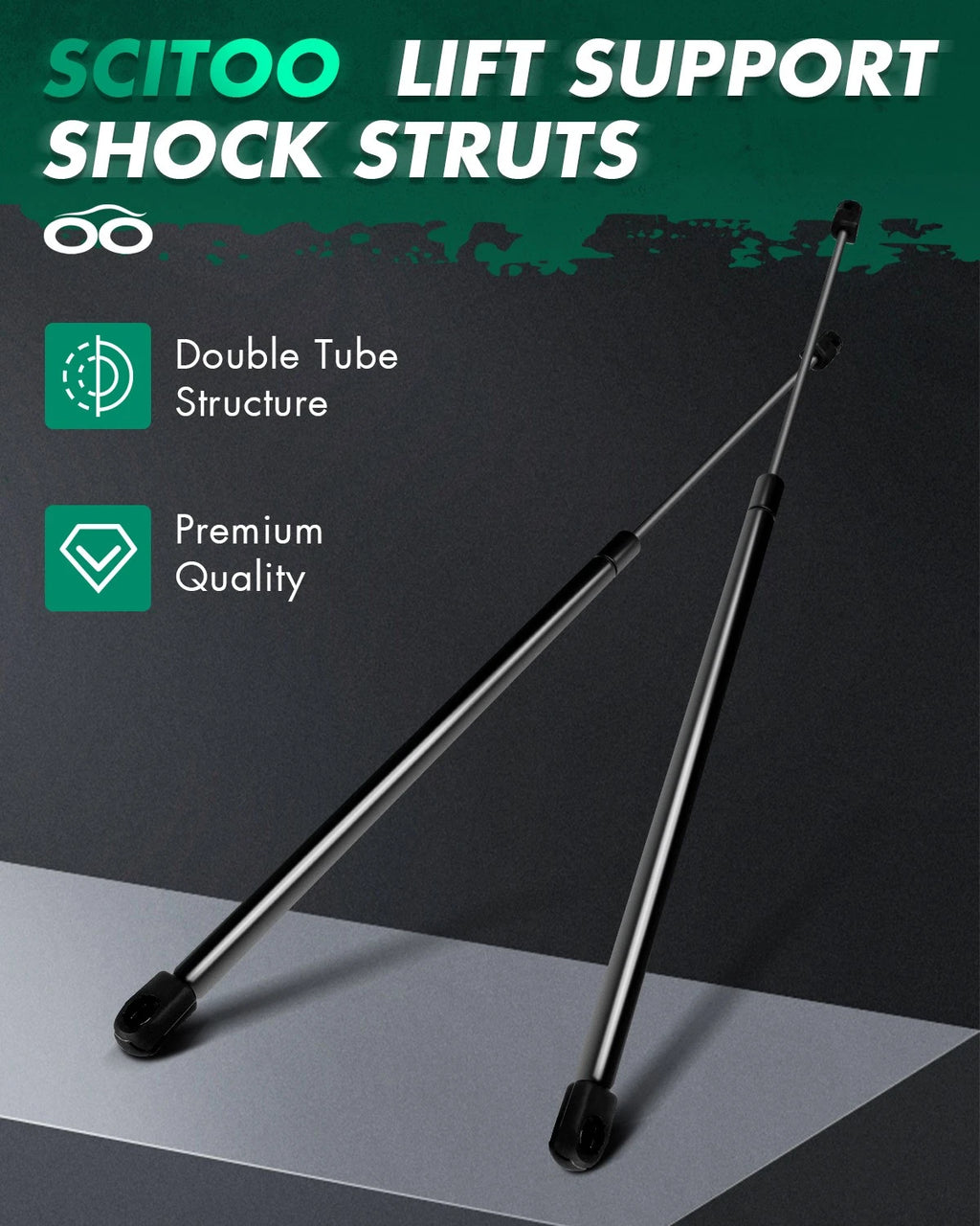 2X Front Hood Lift Supports Struts for Chevrolet Camaro (1993–1997)