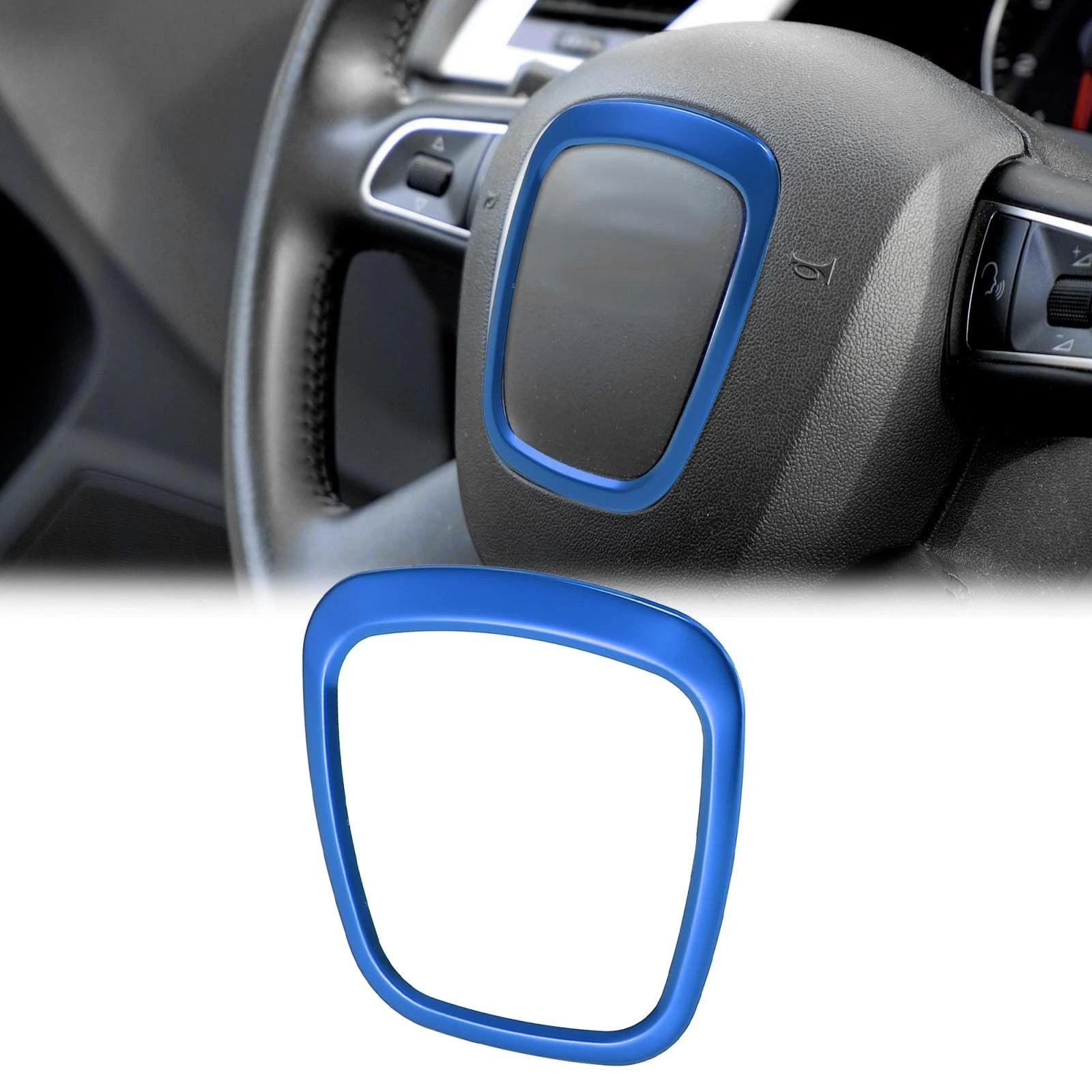 Steering Wheel Trim Cover for Audi A3 (2006–2014) Blue Sticker