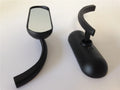 Black Custom Mini Oval Mirrors for Universal Motorcycles (8mm, 10mm)