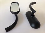 Black Custom Mini Oval Mirrors for Universal Motorcycles (8mm, 10mm)