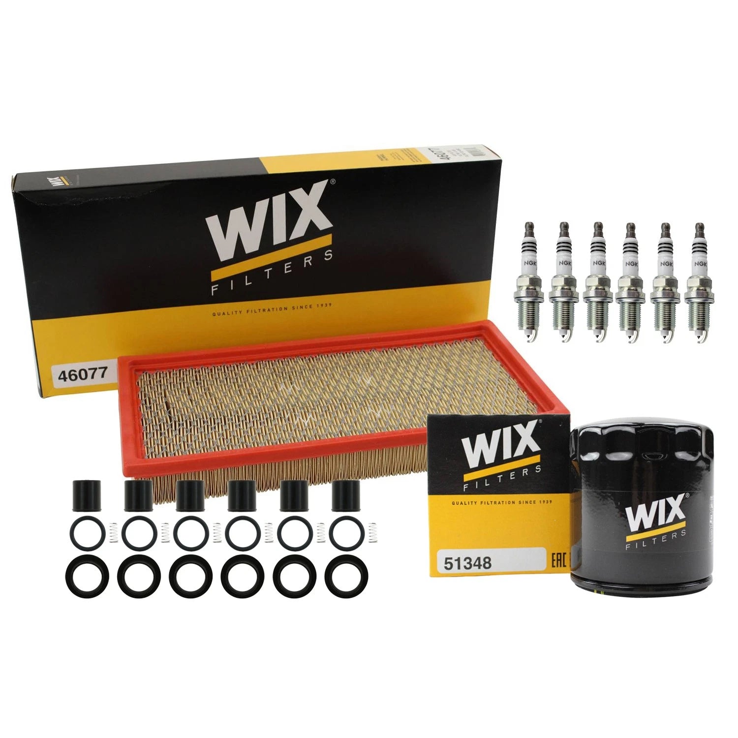 Tune Up Kit with NGK 6 Spark Plugs & Coil Boots for Dakota Raider (2005–2011)