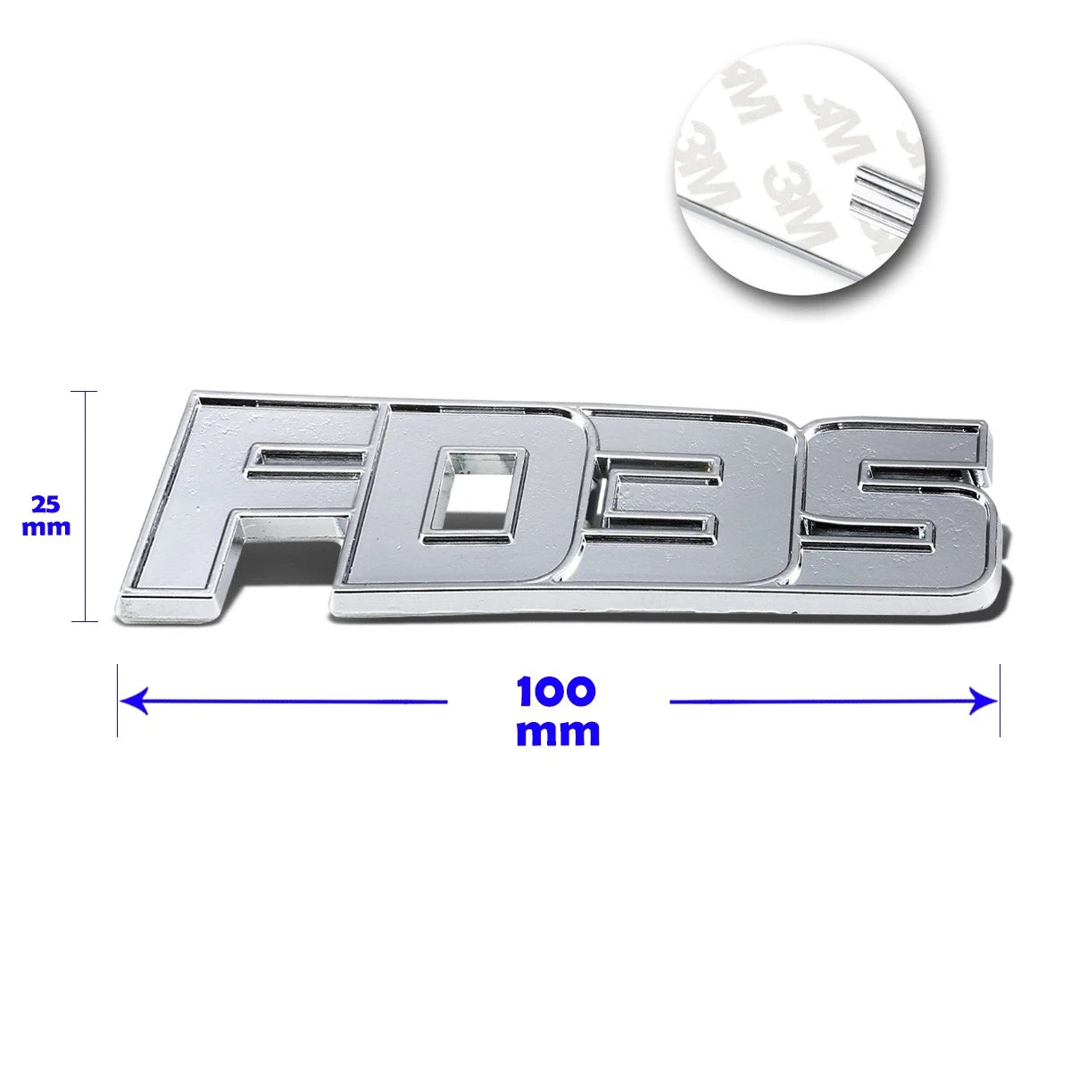 Polished Metal 3D Decal Emblem Sticker for Mazda RX-7 (1992–1995)