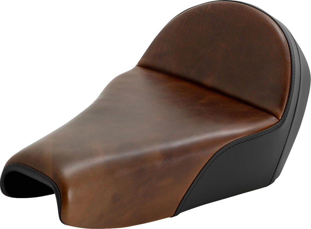 Saddlemen Lariat Solo Seat for XL (2004–2022) - Distressed Leather, 3.3 Gal Tank