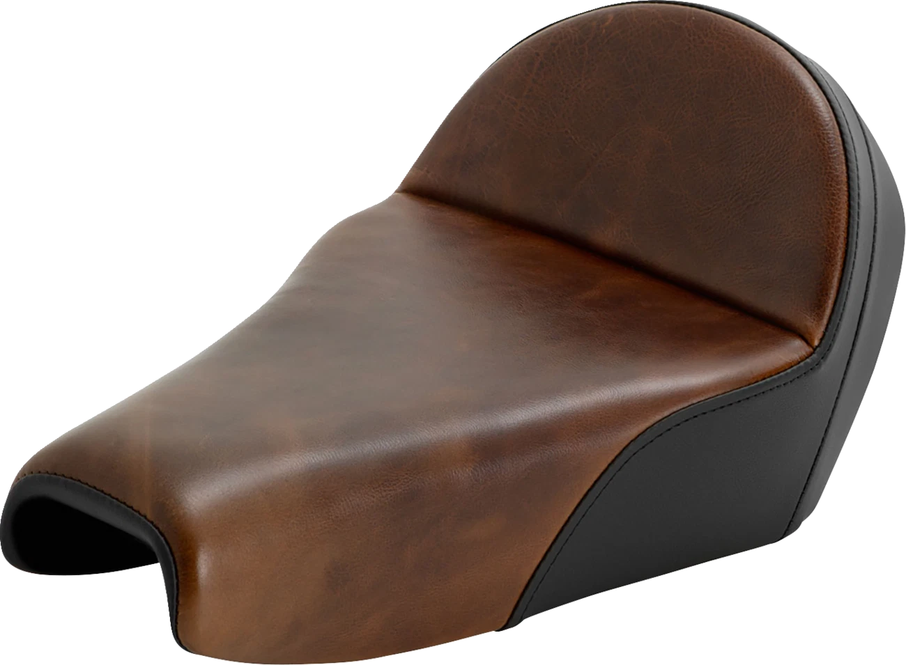 Saddlemen Lariat Solo Seat for XL (2004–2022) - Distressed Leather, 3.3 Gal Tank
