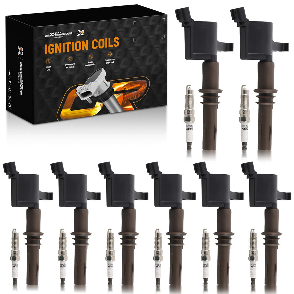 8pcs Ignition Coil & Spark Plug Set for Ford Explorer F-150 Mustang (1997–2021)