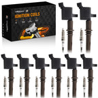 8pcs Ignition Coil & Spark Plug Set for Ford Explorer F-150 Mustang (1997–2021)