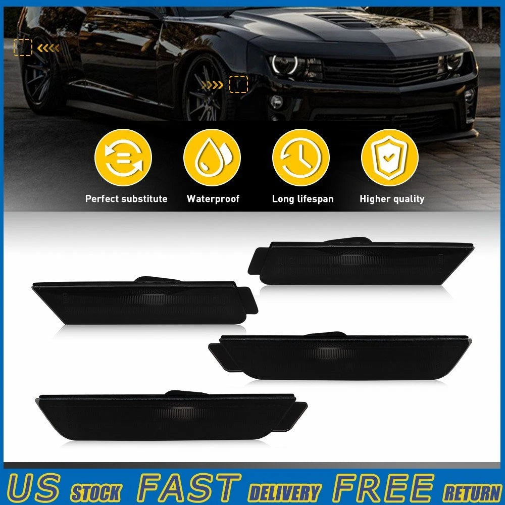 Smoked Side Marker Reflector Light Housing for Chevy Camaro (2010–2015)